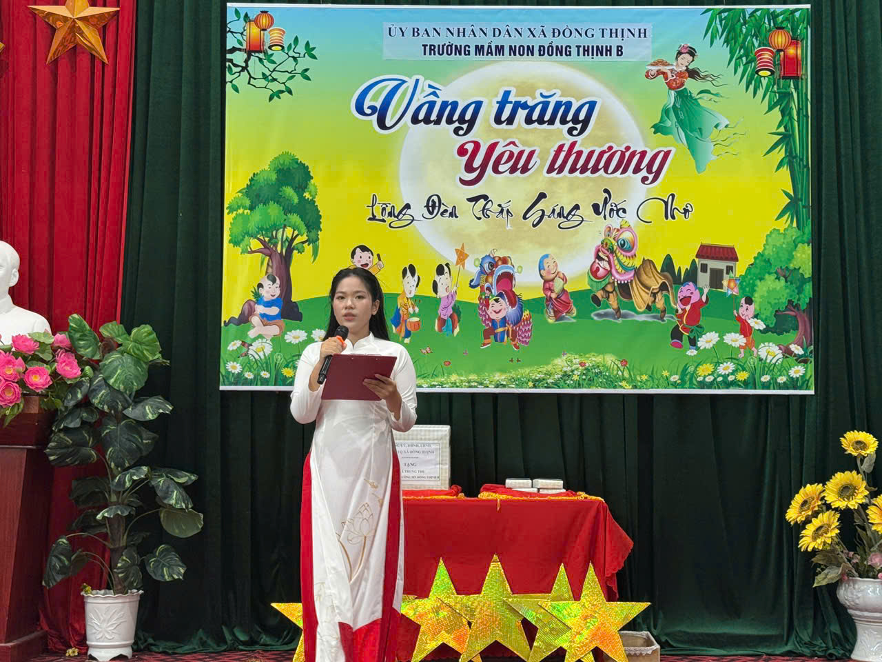 Trường Mầm non Đồng Thịnh B rộn ràng chương trình “Vui tết trung thu năm 2026” tại trụ sở chính