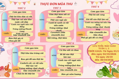 Thực đơn tháng 10-2026