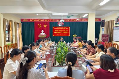 Chi bộ trường Mầm non Đồng Thịnh B tổ chức sinh hoạt chi bộ thường kỳ tháng 9 năm 2026