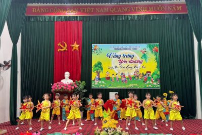 Trường Mầm non Đồng Thịnh B rộn ràng chương trình “Vui tết trung thu năm 2026” tại trụ sở chính