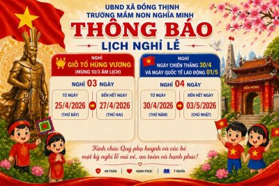 Lịch nghỉ lễ 10/3; 30/4; 01/5
