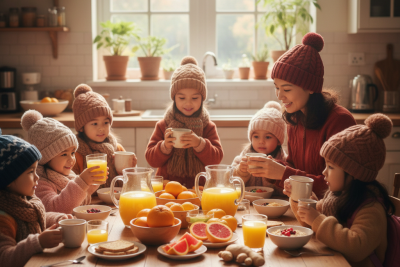 Lớp 4 tuổi A – Trường mầm non Nghĩa Minh xã Đồng Thịnh   Đảm bảo an toàn cho trẻ khi thời tiết lạnh