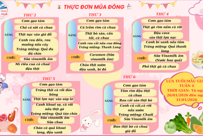Thực đơn tháng 01-2026