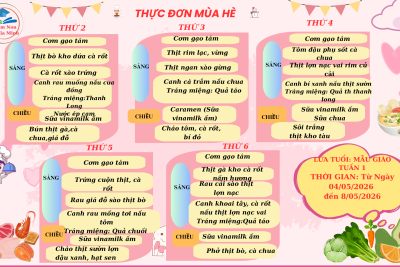 Thực đơn tháng 5-2026