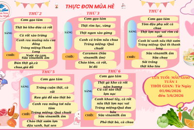 Thực đơn tháng 6/2026