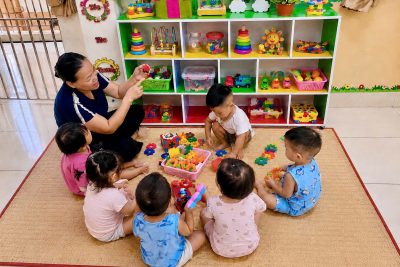 Trường Mầm non Đồng Thịnh B – Cùng bé hình thành những thói quen tốt ngay từ những ngày đầu đến lớp