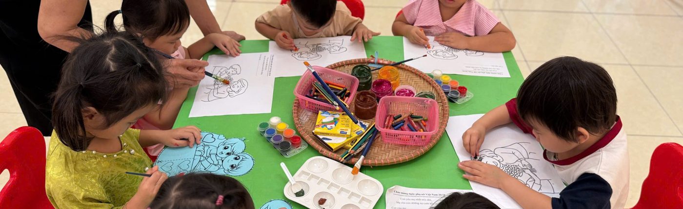 Ảnh hoạt động tạo hình lớp 3 Tuổi B