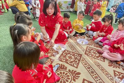 Lớp 3 Tuổi A Trường Mầm non Nghĩa Minh, xã Đồng Thịnh- Các hoạt động trải nghiệm “Tết ba miền – Gắn kết yêu thương”