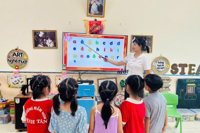 Trường Mầm non Nghĩa Minh – Cùng bé khám phá thế giới kì diệu của chữ cái